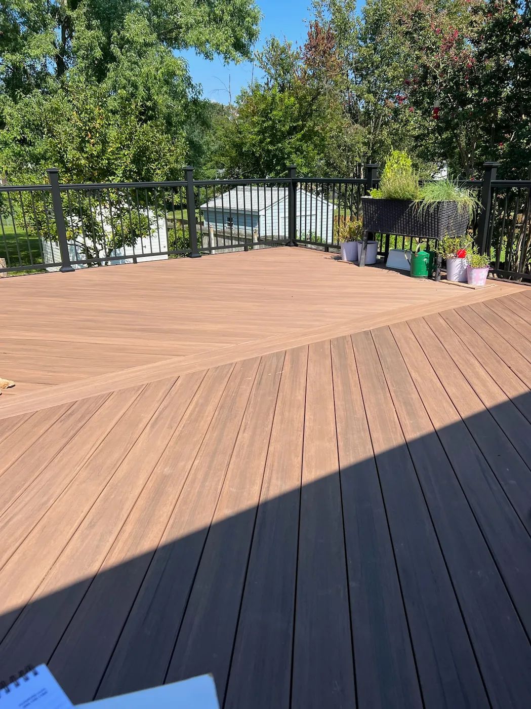 PVC decking boards. 