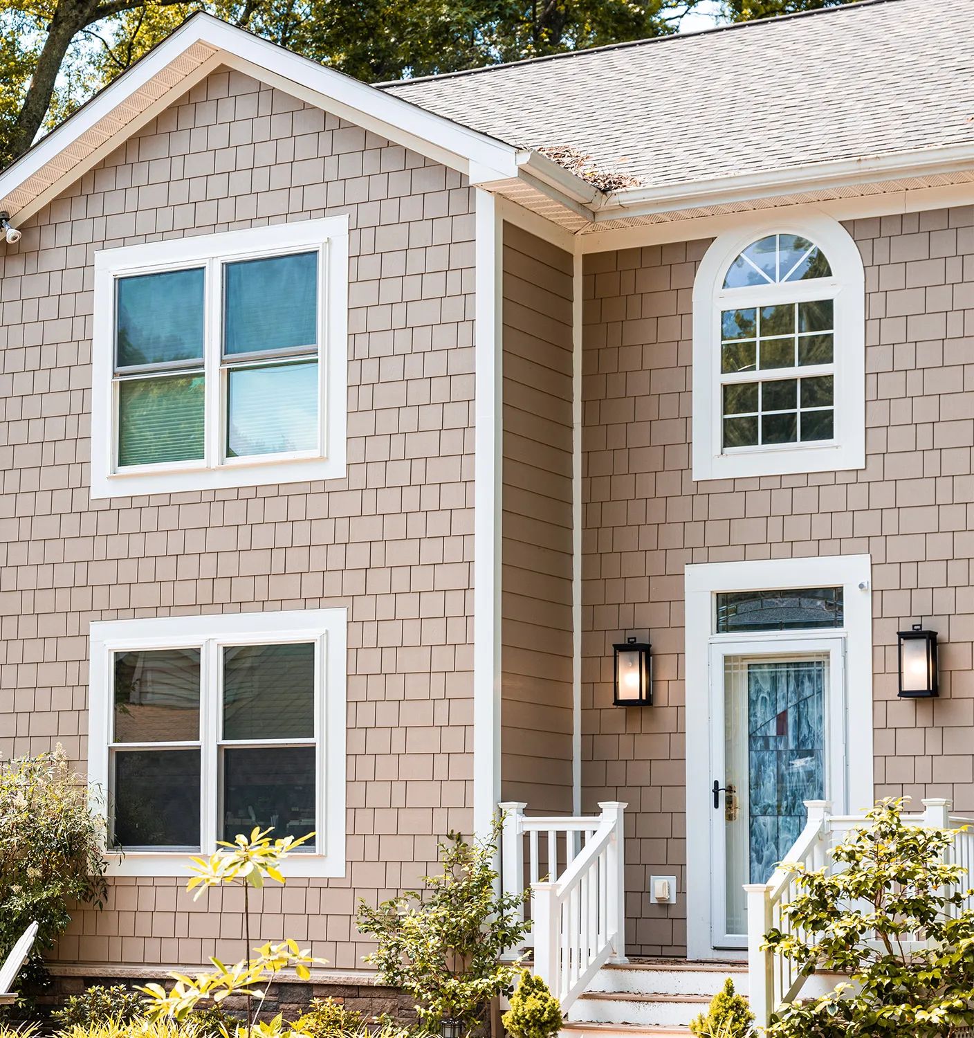 James Hardie khaki siding. 