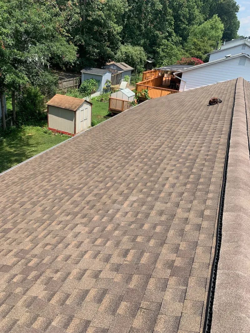 Copper colored metal roof in Gaithersburg, MD. 
