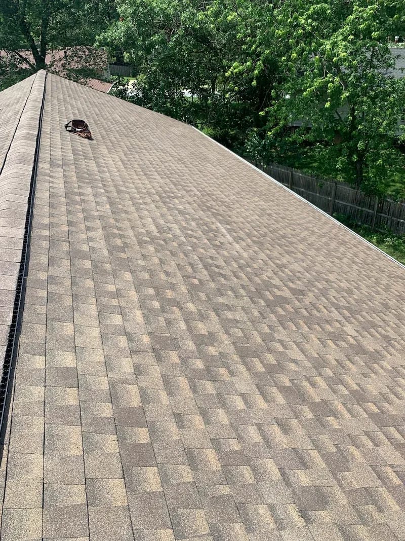 Brown metal standing seam roof installed in Millersville, MD.