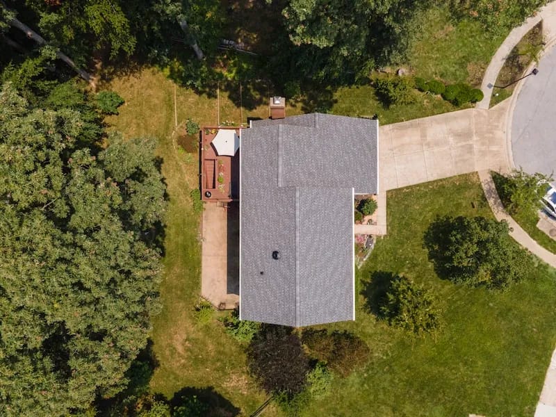 Copper colored metal roof in Gaithersburg, MD.