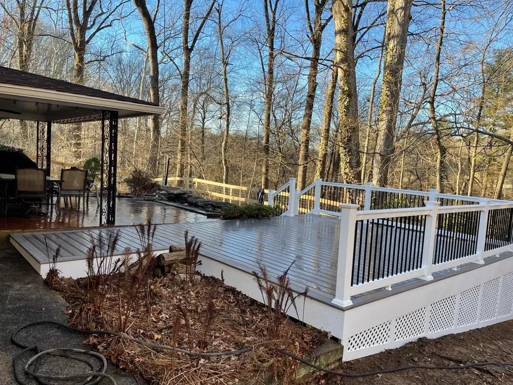 Brown metal standing seam roof installed in Millersville, MD.