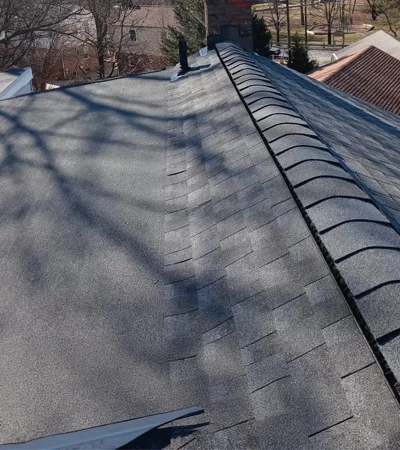 Copper colored metal roof in Gaithersburg, MD. 