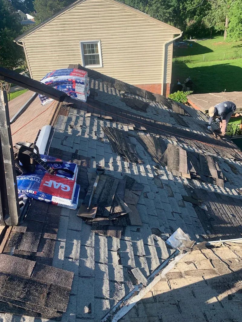 Copper colored metal roof in Gaithersburg, MD. 