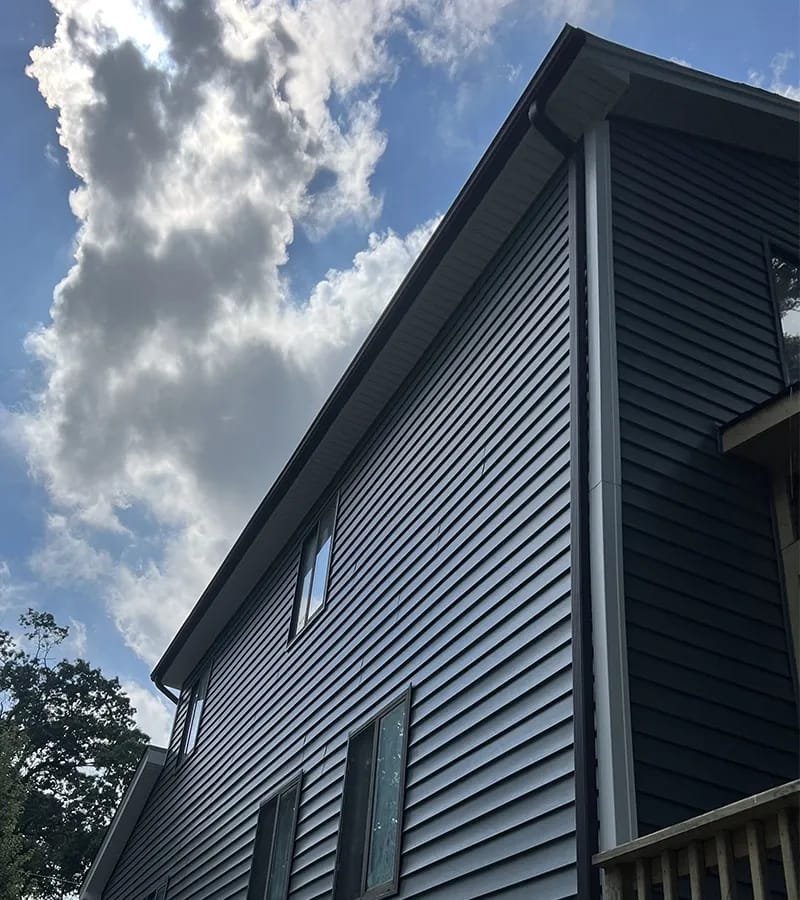 Copper colored metal roof in Gaithersburg, MD. 