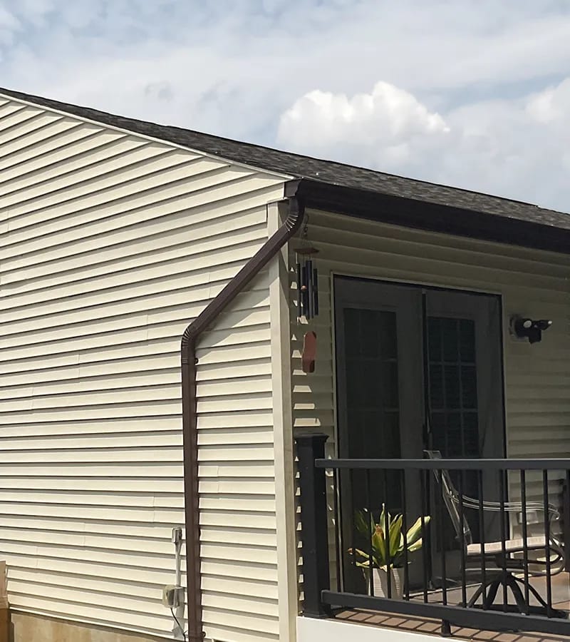 Copper colored metal roof in Gaithersburg, MD.