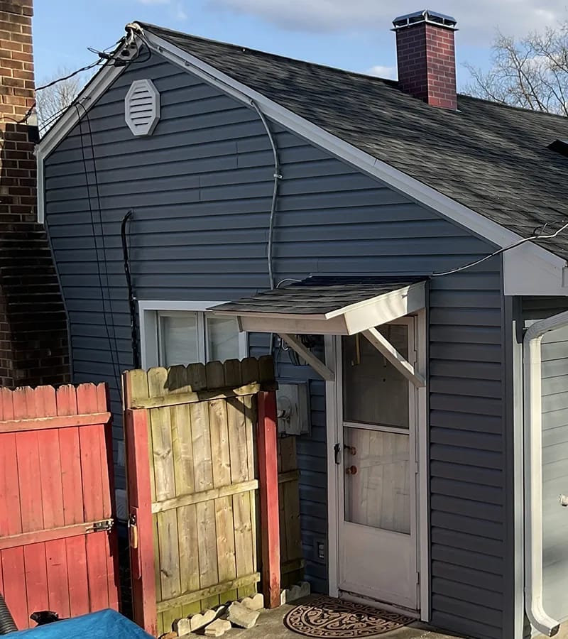 Brown metal standing seam roof installed in Millersville, MD.