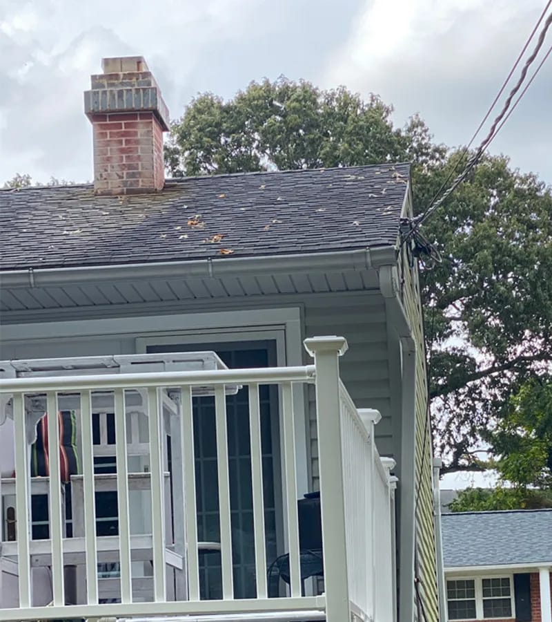 Copper colored metal roof in Gaithersburg, MD. 