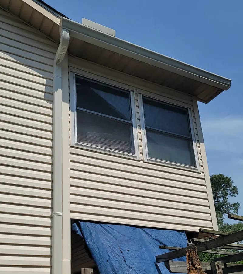 Brown metal standing seam roof installed in Millersville, MD.