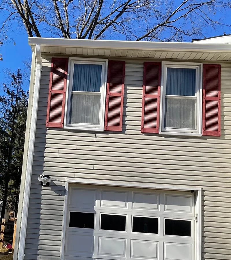 Copper colored metal roof in Gaithersburg, MD.